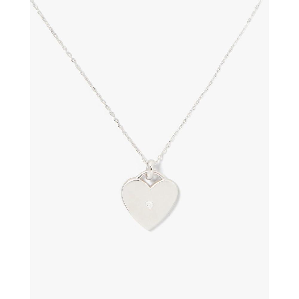 imagekate spade new york Fine Jewelry Meant To Be Pearl and Diamond PendantSilver Heart