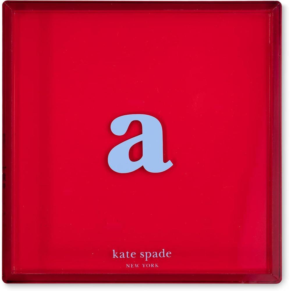 imagekate spade new york Initial Decorative Initial Tray Personalized Acrylic Vanity Letter Tray Just Mine KA