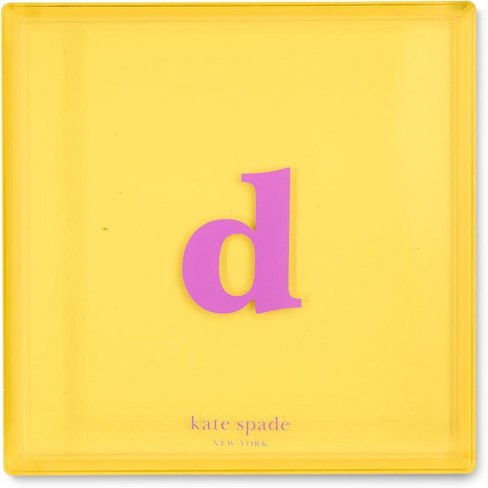imagekate spade new york Initial Decorative Initial Tray Personalized Acrylic Vanity Letter Tray Just Mine KD