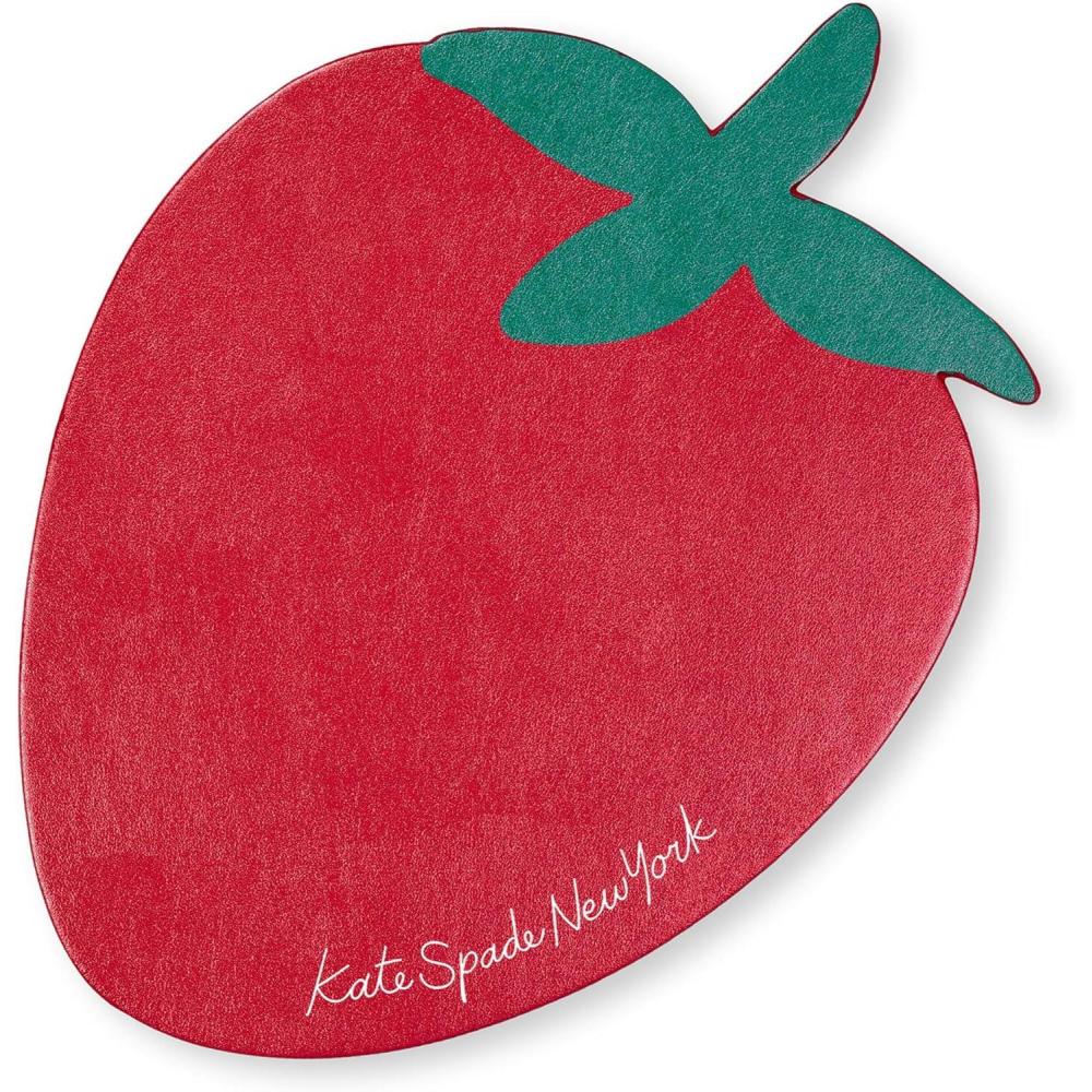 imagekate spade new york Leatherette Mouse Pad 1075quot x 775quot Mouse Mat with NonSlip Back Cute Mouse Pad for Office Desk Strawberry