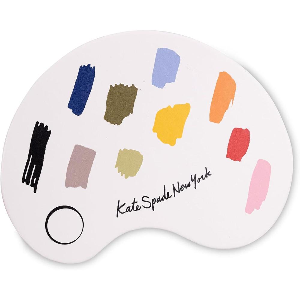 imagekate spade new york Leatherette Mouse Pad 9quot x 8quot Mouse Mat with NonSlip Back Cute Mouse Pad for Office Desk Painterly Strokes