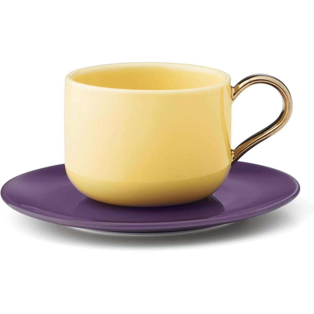imagekate spade new york Make It Pop 8Piece Cup ampamp Saucer Set MultiColorCup Saucer Yellow