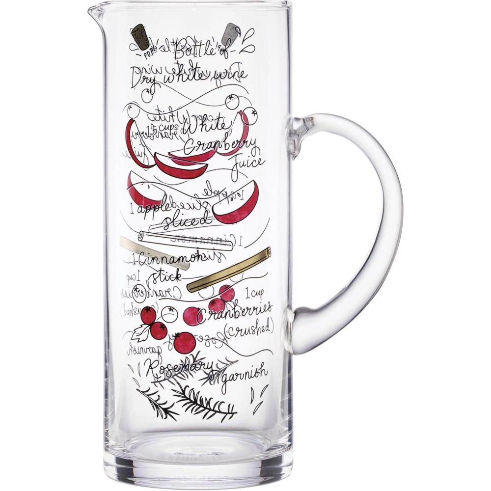 imagekate spade new york Make Merry Pitcher Christmas Festive Holiday ServewarePitcher