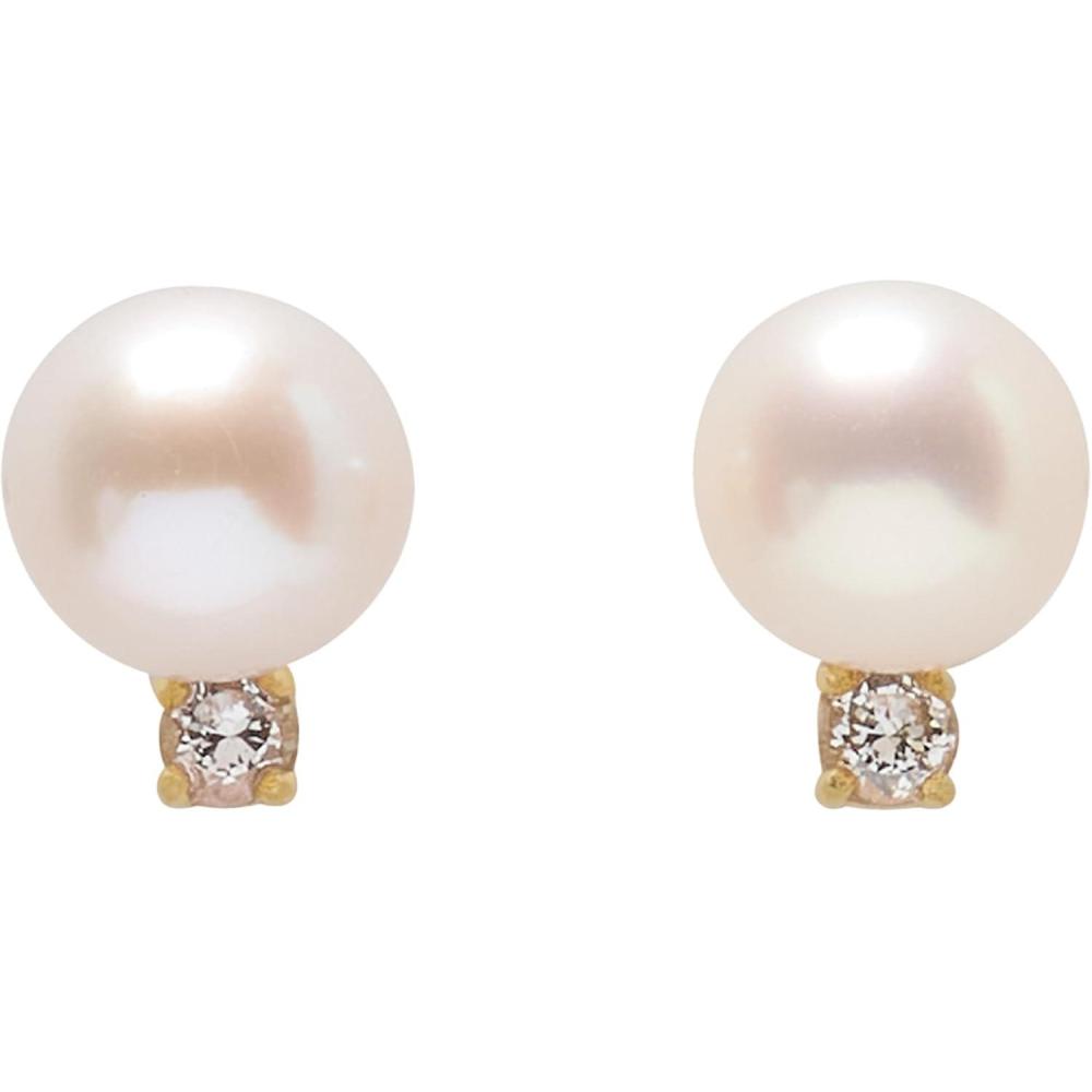 imagekate spade new york Meant To Be Fine Jewelry EarringsGoldPearl Diamond Studs