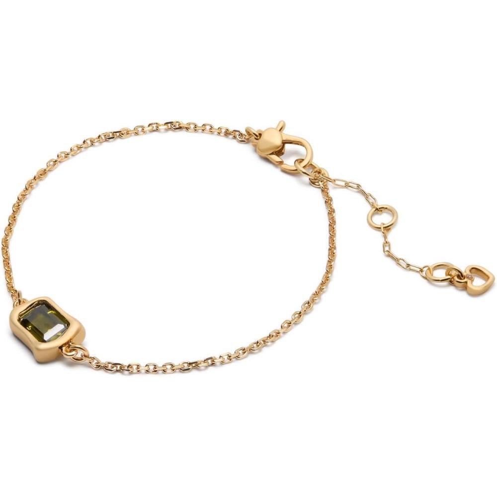 imagekate spade new york Molten Glass Solitaire BraceletGreenGold