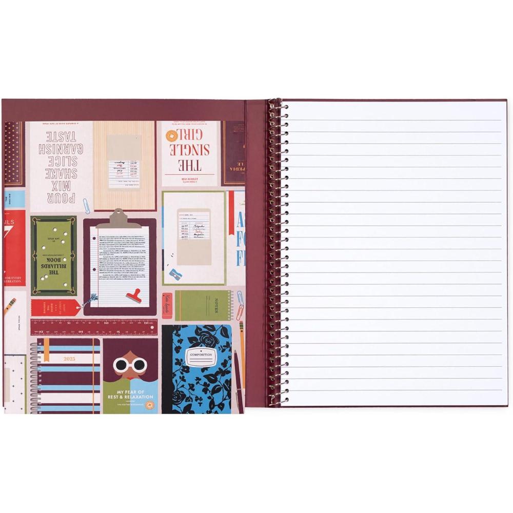 imagekate spade new york Small Concealed Spiral Notebook 825quot x 675quot Journal Notebook with 112 Lined Pages Book ClubBook Club