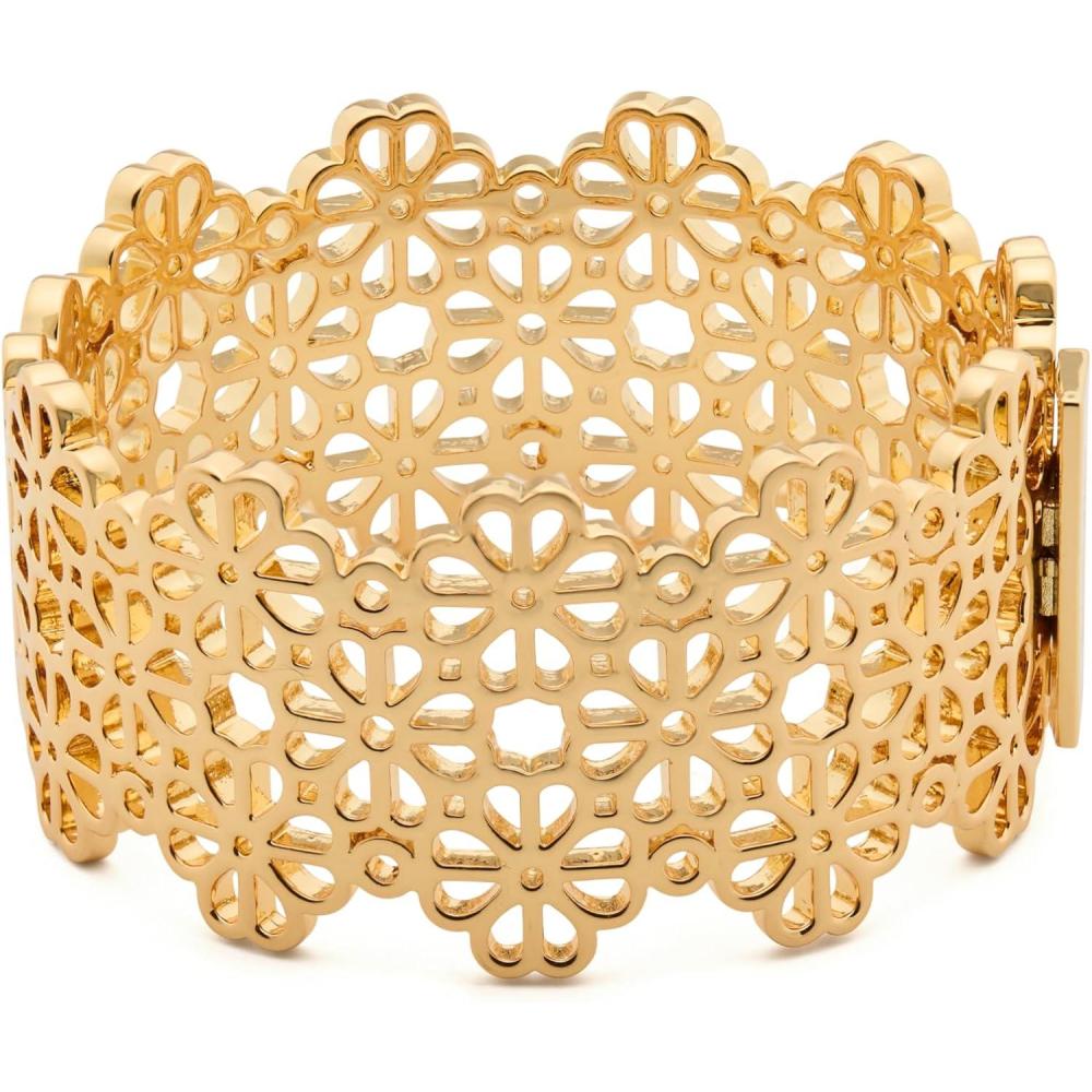 imagekate spade new york Spade Flower Lace Statement BangleGold