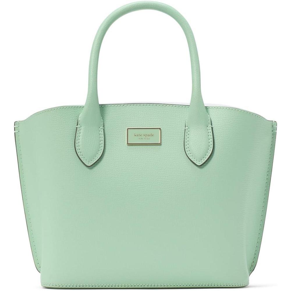 imagekate spade new york Suite Crossgrain Leather Crossbody Tote BagPistachio Ice