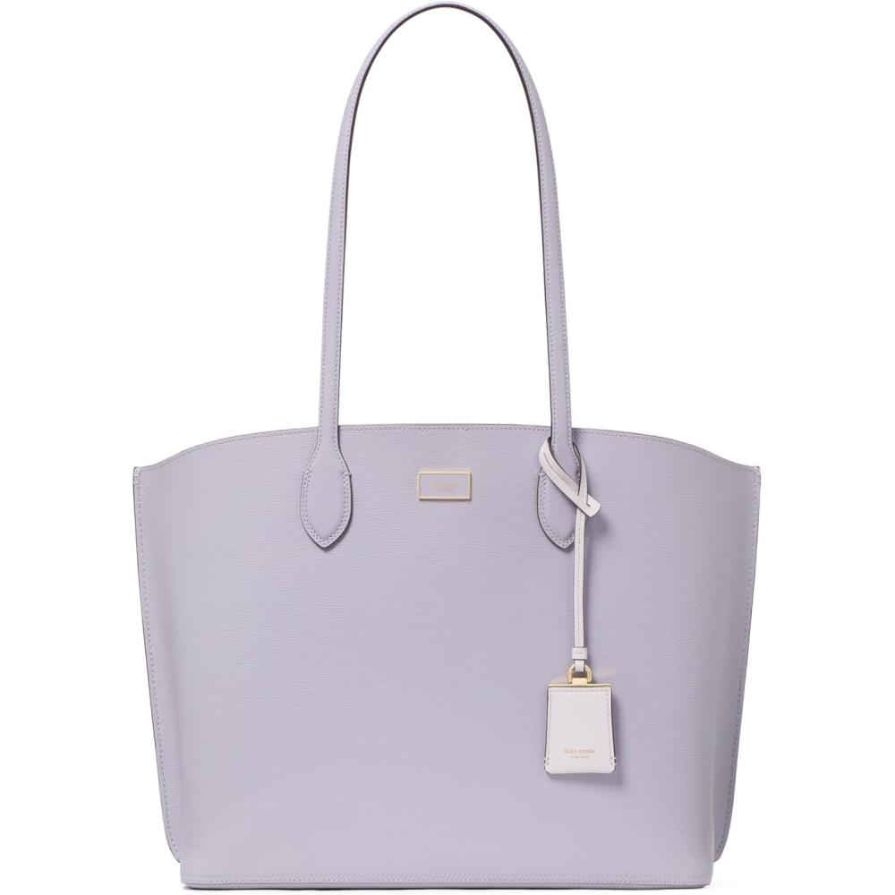 imagekate spade new york Suite Crossgrain Leather Large Work Tote BagLavender Cream
