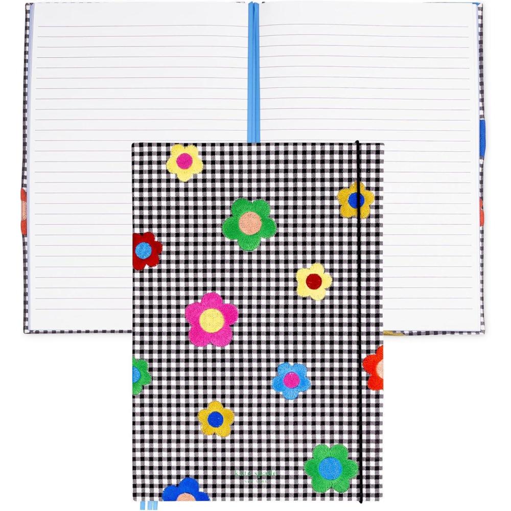 imagekate spade new york Take Note XL Notebook Journal Vegan Leather Hardcover Journal Diary Includes 168 Lined Pages 11quot x 7quot Writing Pad Gingham Garden