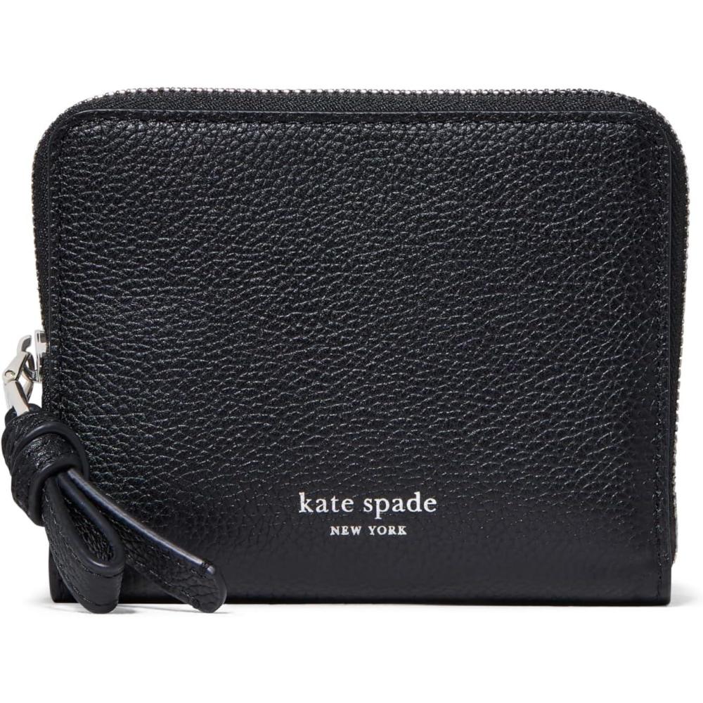 imagekate spade new york Womens Loop Pebbled Leather Small Zip Around WalletBlack