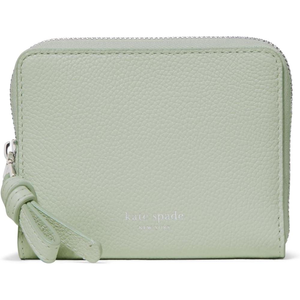 imagekate spade new york Womens Loop Pebbled Leather Small Zip Around WalletMint Frosting
