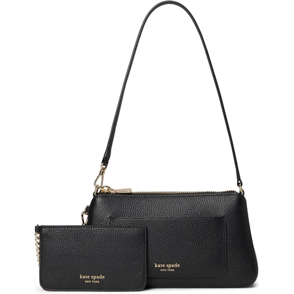 imagekate spade new york womens Ava Pebbled Leather 2 in 1 PochetteBlack