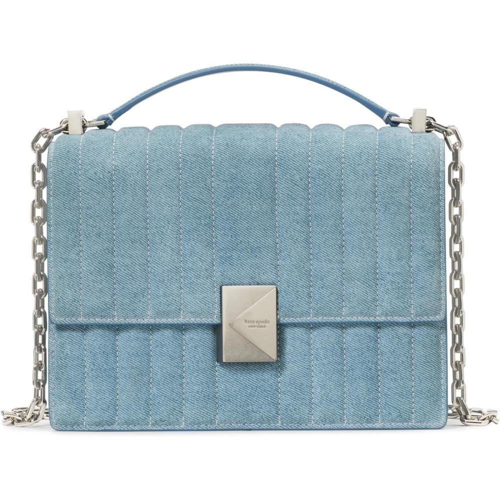 imagekate spade new york womens Deco Leather Flap Chain CrossbodyBlue Multi