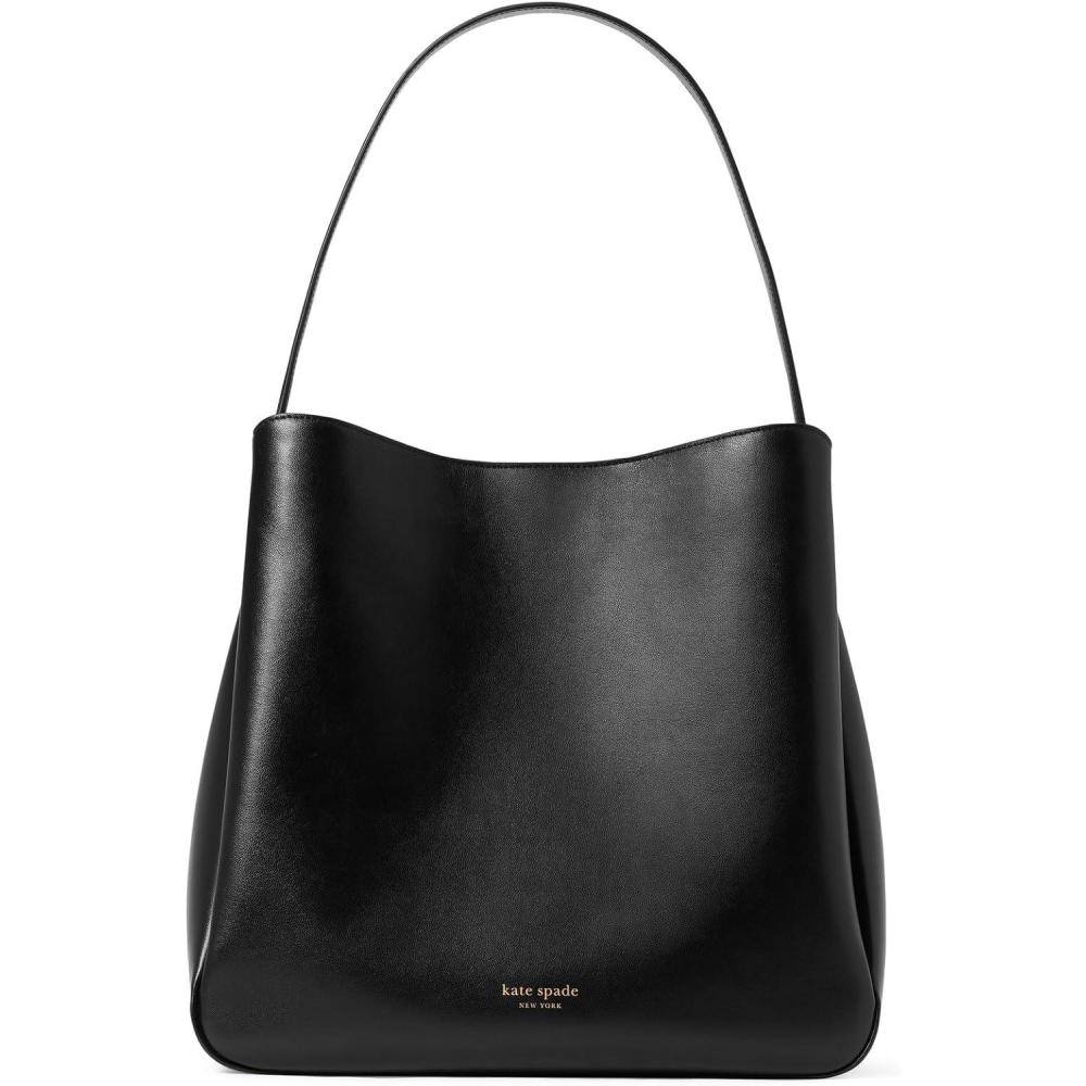 imagekate spade new york womens Grace Fine Grain Leather Large HoboBlack