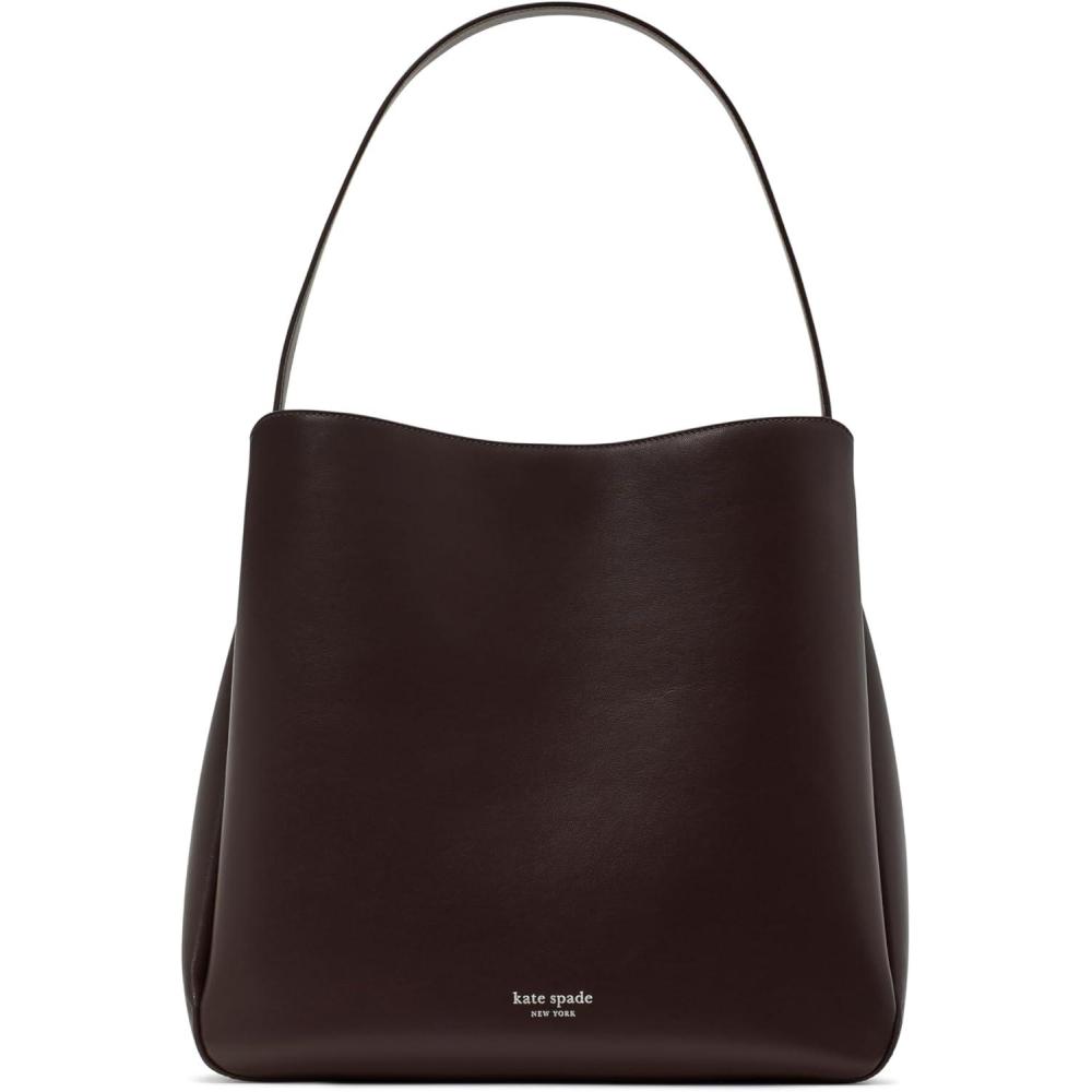 imagekate spade new york womens Grace Fine Grain Leather Large HoboHot Fudge