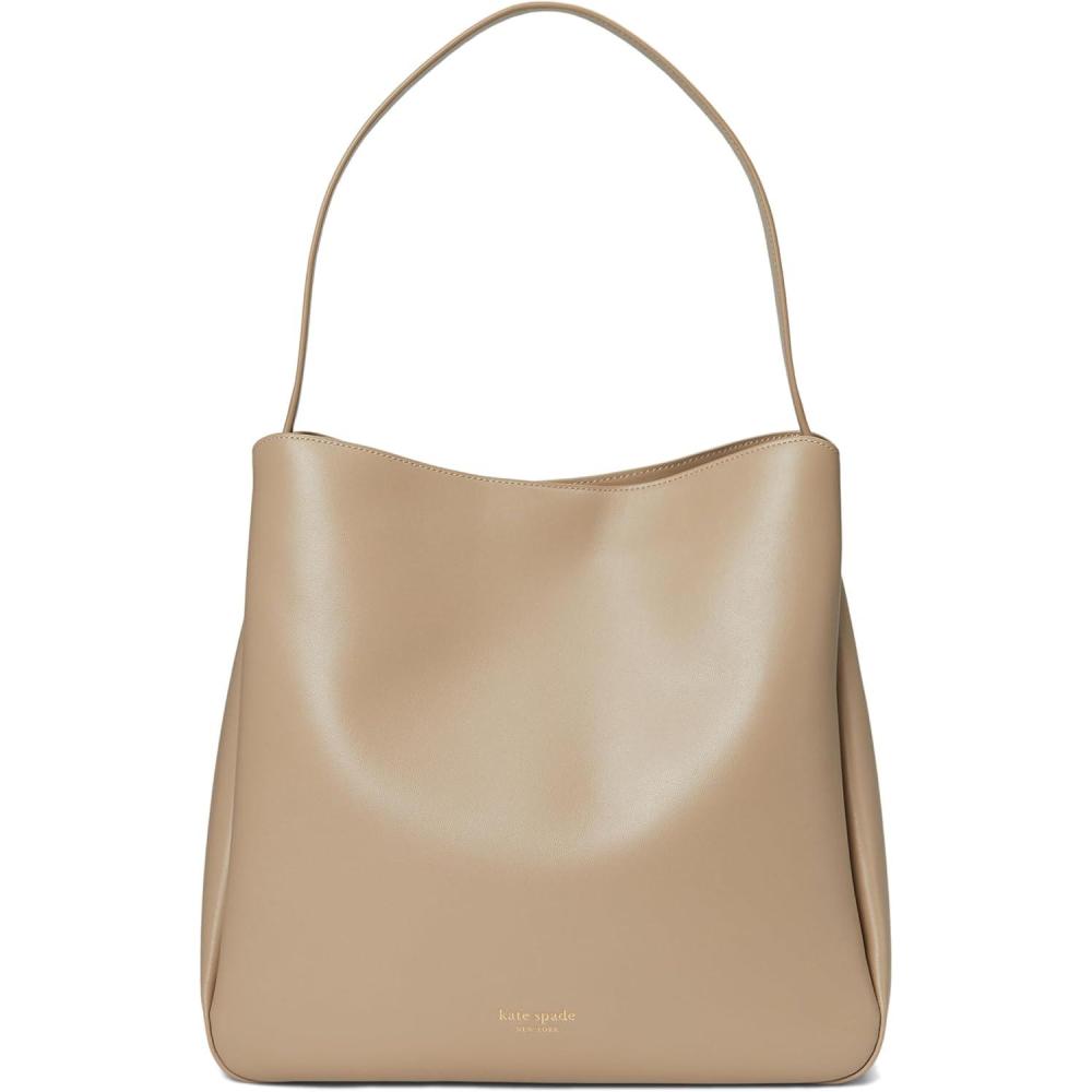 imagekate spade new york womens Grace Fine Grain Leather Large HoboTimeless Taupe