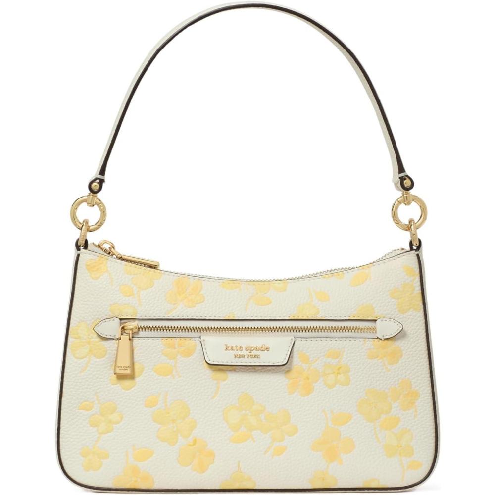 imagekate spade new york womens Hudson Pebbled Leather Convertible CrossbodyYuzu Jam Multi Springtime Pansies