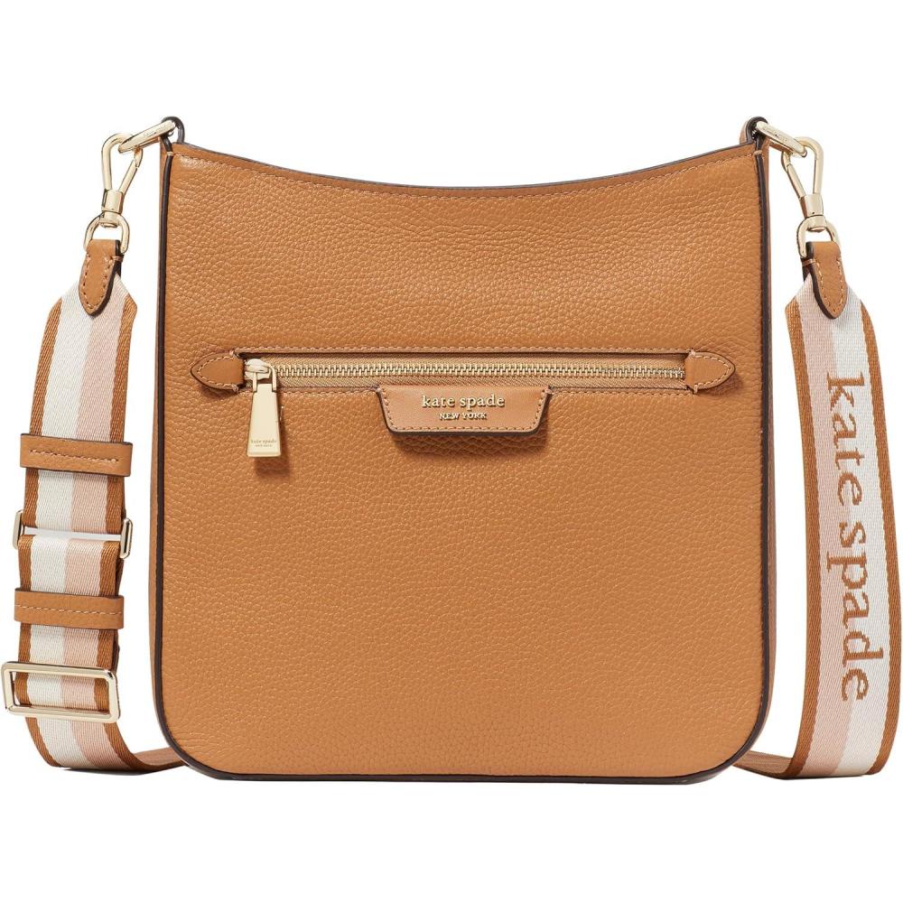 imagekate spade new york womens Hudson Pebbled Leather Large Messenger CrossbodyBungalow