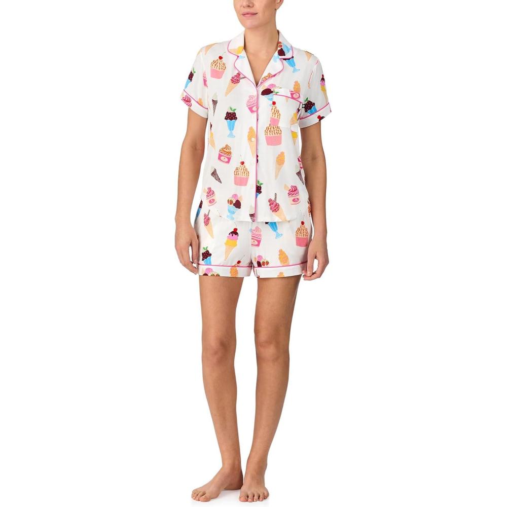 imagekate spade new york womens Kate Spade New York Womens Short Bottoms Pj SetSundae Toss