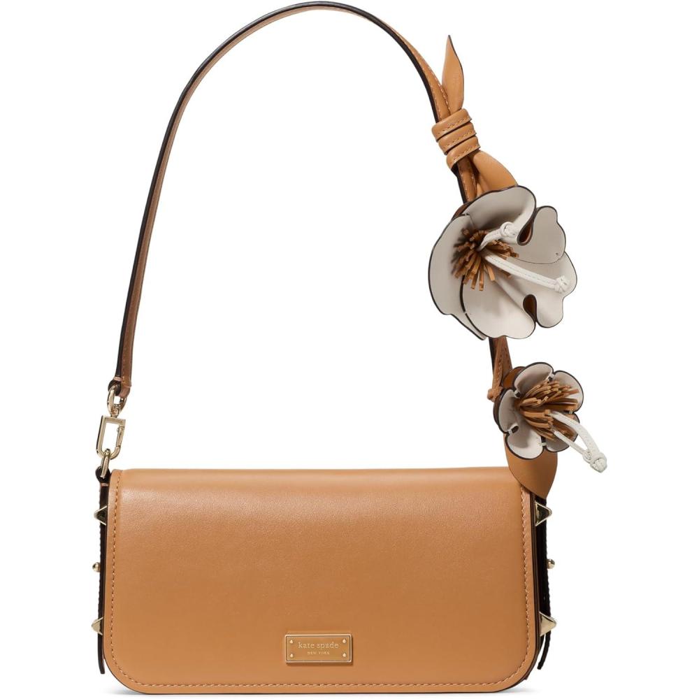 imagekate spade new york womens Liv Smooth Leather Shoulder BagBiscotti With Lily Strap