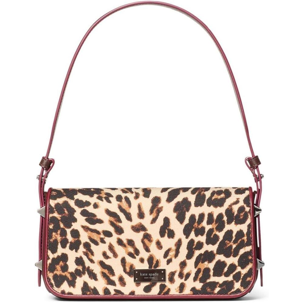 imagekate spade new york womens Liv Smooth Leather Shoulder BagLeopard Multi