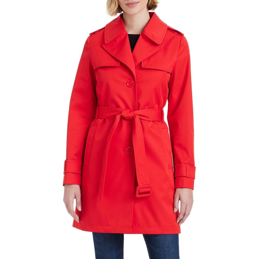 imagekate spade new york womens Pleated Back Trench CoatClassic Red