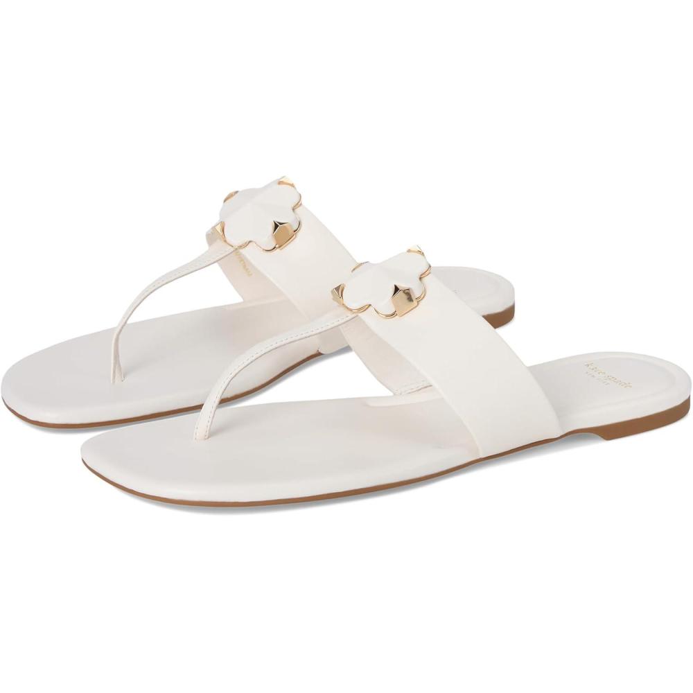 imagekate spade new york womens Spade Flower Thong SandalsCream