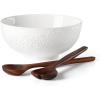 imageKate Spade New York Blossom Lane Salad Bowl ampamp Servers 375 LB WhiteSalad Bowl with Servers