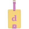 imageKate Spade New York Leatherette Luggage Tag with Secure Strap Colorful Suitcase Identifier for Travel Monogram Bag Tag ID ED
