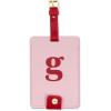 imageKate Spade New York Leatherette Luggage Tag with Secure Strap Colorful Suitcase Identifier for Travel Monogram Bag Tag ID EG
