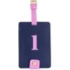 imageKate Spade New York Leatherette Luggage Tag with Secure Strap Colorful Suitcase Identifier for Travel Monogram Bag Tag ID EL