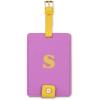imageKate Spade New York Leatherette Luggage Tag with Secure Strap Colorful Suitcase Identifier for Travel Monogram Bag Tag ID ES