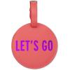 imageKate Spade New York Round Vegan Leather Luggage Tag for Women Durable Suitcase ID Tag Lets Go
