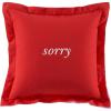 imageKate Spade New York Sorry Not Sorry Reversible Decorative Pillow 18quot x 18quot Throw Pillow for Bed or Sofa Cotton and Linen Cover RedRed