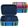 imagekate spade new york Black Travel Jewelry Case Small Jewelry Box to Organize Rings Necklaces Earrings Grand Plaid Duo