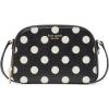 imagekate spade new york Devin Saffiano Leather Double Zip Dome CrossbodyPolka Dot Black Multi