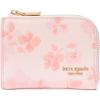 imagekate spade new york Devin Saffiano Leather Zip Card CaseSpring Pansies Blush Cloud Multi