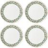 imagekate spade new york Evergreen 4Piece Dinner Plates 4 Count Ivory Christmas Dinnerware Set Holiday Hosting