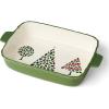 imagekate spade new york Evergreen Rectangular Scallop Baking Dish Christmas Festive Kitchen Decor