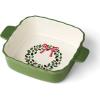 imagekate spade new york Evergreen Square Scallop Baking Dish Christmas Festive Kitchen Decor