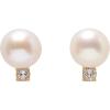 Gold/Pearl Diamond Studs