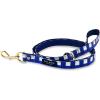 imagekate spade new york Navy Gingham Dog Leash 45 ft