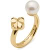 imagekate spade new york Spade Flower Pearl RingWhite Gold
