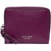 imagekate spade new york Womens Loop Pebbled Leather Small Zip Around WalletPurple Agate