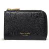imagekate spade new york Womens Pebbled Leather Mini Zip Card CaseBlack