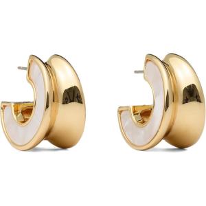 Kate Spade New York Bold Small Hoop Earrings(Cream Multi)
