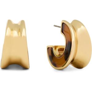 Kate Spade New York Bold Small Hoop Earrings(Tortoise)