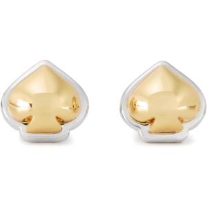 Kate Spade New York Brass Sculpted Spade Stud Earrings(Gold/Silver)