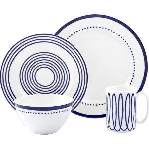 Kate Spade New York Charlotte Street West 4 Piece Place Setting Blue(4-Piece Place Setting)
